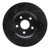 E-Line Drilled & Slotted Black Brake Rotor, Fits Select Mopar, Position: Front Right - image 3