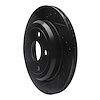 E-Line Drilled & Slotted Black Brake Rotor, Fits Select Mopar, Position: Rear Left - image 1