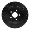 E-Line Drilled & Slotted Black Brake Rotor, Fits Select Mopar, Position: Rear Left - image 3