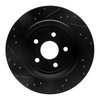 E-Line Drilled & Slotted Black Brake Rotor, Fits Select Mopar, Position: Rear Right - image 3
