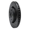 E-Line Drilled & Slotted Black Brake Rotor, Fits Select Mopar, Position: Front Right - image 2