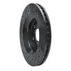 E-Line Drilled & Slotted Black Brake Rotor, Fits Select Mopar, Position: Front Right - image 4