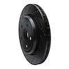 E-Line Drilled & Slotted Black Brake Rotor, Fits Select Mopar, Position: Rear Left - image 1