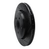 E-Line Drilled & Slotted Black Brake Rotor, Fits Select Mopar, Position: Rear Right - image 4