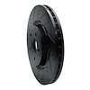 E-Line Drilled & Slotted Black Brake Rotor, Fits Select Mopar, Position: Front Left - image 1