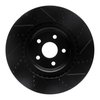 E-Line Drilled & Slotted Black Brake Rotor, Fits Select Mopar, Position: Front Left - image 2