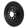 E-Line Drilled & Slotted Black Brake Rotor, Fits Select Mopar, Position: Rear Left - image 1