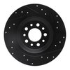 E-Line Drilled & Slotted Black Brake Rotor, Fits Select Mopar, Position: Rear Left - image 4