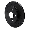 E-Line Drilled & Slotted Black Brake Rotor, 2008-2012 Mopar, Position: Front Left - image 1