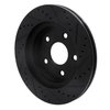 E-Line Drilled & Slotted Black Brake Rotor, 2008-2012 Mopar, Position: Front Left - image 2