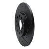 E-Line Drilled & Slotted Black Brake Rotor, Fits Select Mopar, Position: Rear Right - image 2