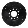 E-Line Drilled & Slotted Black Brake Rotor, Fits Select Mopar, Position: Rear Right - image 3