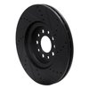 E-Line Drilled & Slotted Black Brake Rotor, Fits Select Mopar, Position: Front Left - image 2