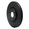 E-Line Drilled & Slotted Black Brake Rotor, Fits Select Mopar, Position: Front Left - image 3