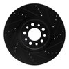 E-Line Drilled & Slotted Black Brake Rotor, Fits Select Mopar, Position: Front Left - image 4