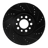 E-Line Drilled & Slotted Black Brake Rotor, Fits Select Mopar, Position: Front Right - image 1
