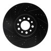 E-Line Drilled & Slotted Black Brake Rotor, Fits Select Mopar, Position: Front Right - image 4