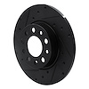 E-Line Drilled & Slotted Black Brake Rotor, Fits Select Mopar, Position: Rear Left