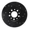 E-Line Drilled & Slotted Black Brake Rotor, Fits Select Mopar, Position: Rear Left - image 3