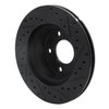 E-Line Drilled & Slotted Black Brake Rotor, 1980-1989 Mopar, Position: Front Left - image 4