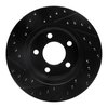 E-Line Drilled & Slotted Black Brake Rotor, 1980-1989 Mopar, Position: Front Right - image 3