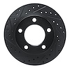 E-Line Drilled & Slotted Black Brake Rotor, 1974-1980 Fits Multiple Makes/Models, Position: Front Left - image 1
