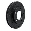 E-Line Drilled & Slotted Black Brake Rotor, 1974-1980 Fits Multiple Makes/Models, Position: Front Right - image 2