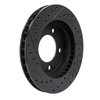 E-Line Drilled & Slotted Black Brake Rotor, 1974-1980 Fits Multiple Makes/Models, Position: Front Right - image 4