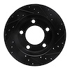 E-Line Drilled & Slotted Black Brake Rotor, 1976-1986 Mopar, Position: Front Left - image 1