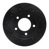 E-Line Drilled & Slotted Black Brake Rotor, 1976-1986 Mopar, Position: Front Right - image 3