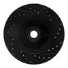 E-Line Drilled & Slotted Black Brake Rotor, 1986-1992 Mopar, Position: Front Left - image 4