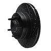 E-Line Drilled & Slotted Black Brake Rotor, 1986-1992 Mopar, Position: Front Right - image 1