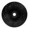 E-Line Drilled & Slotted Black Brake Rotor, 1986-1992 Mopar, Position: Front Right - image 4