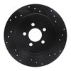 E-Line Drilled & Slotted Black Brake Rotor, 2007-2012 Mopar, Position: Rear Left - image 3