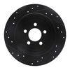 E-Line Drilled & Slotted Black Brake Rotor, 2007-2012 Mopar, Position: Rear Right - image 3