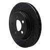 E-Line Drilled & Slotted Black Brake Rotor, 2007-2012 Mopar, Position: Front Left - image 1