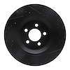 E-Line Drilled & Slotted Black Brake Rotor, 2011-2012 Mopar, Position: Front Left - image 1
