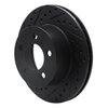 E-Line Drilled & Slotted Black Brake Rotor, 1990-1999 Mopar, Position: Front Left - image 2