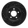 E-Line Drilled & Slotted Black Brake Rotor, 1990-1999 Mopar, Position: Front Right - image 2