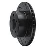 E-Line Drilled & Slotted Black Brake Rotor, 1990-1999 Mopar, Position: Front Right - image 3