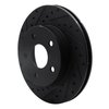 E-Line Drilled & Slotted Black Brake Rotor, 1999-2004 Mopar, Position: Front Left - image 2