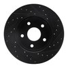 E-Line Drilled & Slotted Black Brake Rotor, 1999-2004 Mopar, Position: Front Left - image 3