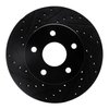 E-Line Drilled & Slotted Black Brake Rotor, 1999-2004 Mopar, Position: Front Left - image 4