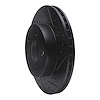 E-Line Drilled & Slotted Black Brake Rotor, 1999-2004 Mopar, Position: Front Right - image 1