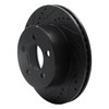 E-Line Drilled & Slotted Black Brake Rotor, 1999-2006 Mopar, Position: Front Left - image 2