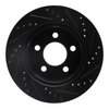 E-Line Drilled & Slotted Black Brake Rotor, 1999-2006 Mopar, Position: Front Left - image 3