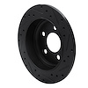 E-Line Drilled & Slotted Black Brake Rotor, 2003-2007 Mopar, Position: Rear Left - image 1