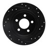 E-Line Drilled & Slotted Black Brake Rotor, 2003-2007 Mopar, Position: Rear Left - image 3
