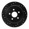 E-Line Drilled & Slotted Black Brake Rotor, 2007-2018 Mopar, Position: Rear Right - image 1