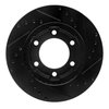 E-Line Drilled & Slotted Black Brake Rotor, 1971-1991 Fits Multiple Makes/Models, Position: Front Left - image 2